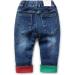 KIDSCOOL SPACE Baby Ripped Jean Toddler Elastic Waist Denim Pants 2-3 Years Blue - Buy Online on GoSupps.com