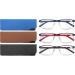 MODFANS 3 Pack Reading Glasses with Blue Light Filter - Metal Frame Rectangle Style Stainless Steel Red Blue Brown +2.50 - Stylish & Durable for Men & Women - Buy Online on GoSupps.com