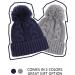 XIAOHAWANG Winter Baby Knit Hat - Navy+Gray, 0-3 Years - Infant Toddler Boys Girls Pompom Cap - Buy Online on GoSupps.com