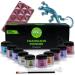 ANG Supply Chameleon Mica Powder Set - 10 x 5 Gram Color Shift Mica Powder Set (50 Grams Total) with Spoon and Brush for Epoxy Resin  Chameleon Pigment Powder for Acrylic Paints and Nail Art