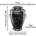 Urns for Ashes Adult Large Cremation Funeral Human Memorial Burial Remain Metal Full Size Gold Black Marble Handle Butterfly Gold Black Marble Butterfly Handle - Buy Online on GoSupps.com
