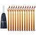 12 Pack Tent Stakes, 7075 Ground Metal Camping Aluminum Tent Pegs, Lightweight Stakes Heavy Duty Spikes Camping Accessories Apricot Orange One Size