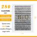 280 PC Individual Eyelashes - 40D-0.07C Mix for Beginners | Volume B&C Lash Clusters | Eyelash Extensions - Buy Online on GoSupps.com