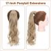 Tess 40 cm Ponytail Extension - Light Ash Brown & Bleached Blonde Braid | 90g Long Hair Extension for Effortless Style - Buy Online on GoSupps.com