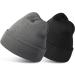 RUN BRAIN GO Beanie Winter Hats - Men & Women Knitted Cap (4 Pack/2 Pack) - Black & Light Gray - Buy Online on GoSupps.com