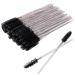 Ukerdo Wands Eyelash Spoolie Disposable Extensions Angled Lash Comb Brush Mascara Applicators Convenient Eyebrow Make Up Cleasing Kits-50pcs Pink