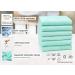 ZOLLNER Set of 6 Mint Green Cotton Small Bath Towels 50x100 cm - Soft & Absorbent Perfect for Home or Travel - Buy Online on GoSupps.com