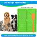 Ciicii Large Dog Leak Mat with Suction Cups - 10.3x8.3 Inches BPA-Free Silicone for Swimming Fur & Claw Care - Anti-Slip Green & Orange - Buy Online on GoSupps.com