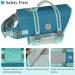 Vivaglory Ripstop Dog Rescue Vest - Buoyant & Visible for Small/Medium Dogs | Turquoise L (63-78cm) - Buy Online on GoSupps.com