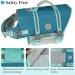 Vivaglory Ripstop Dog Life Jacket - Improved Buoyancy & Visibility for Small/Medium Dogs (43-53cm Chest) - Turquoise Boat Safety Vest - Buy Online on GoSupps.com