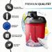 Protein Shaker 400 ml - Leakproof BPA Free Fitness Mug with Sieve & Scale for Creamy Whey Protein Shakes - Red & Black - Buy Online on GoSupps.com