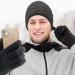 Honoson Bluetooth Beanie for Men - 2 Piece Set | Wireless Headphones | Warm Knit Hat for Outdoor Sports | Men's Gifts | Running Accessories - Black/Dark Gray - Buy Online on GoSupps.com