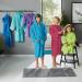 Erwin Mller Children's Bathrobe - Soft 100% Cotton Turquoise with Zipper Hood & Binding Belt - Size 86/92 - Buy Online on GoSupps.com