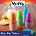 Hefty Party On Disposable Plastic Cups - 16 oz - 100 Count - Assorted Colors - Pack of 1 - Buy Online on GoSupps.com