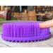 Premium Soft Silicone Sensory Brush for Kids with Autism - 2-in-1 Body Scrubber for Sensory Room & Occupational Therapy - Oval Purple - Buy Online on GoSupps.com
