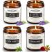 Premium Scented Candles Set - Aromatherapy Soy Wax Candles 50+ Hour Burn Time Black Amber Jar Perfect Gifts for Home Pack of 4 - Buy Online on GoSupps.com