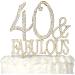 D coration de g teau de 40e anniversaire avec l'inscription en anglais 40&Fabulous (fran ais non garanti) 40 & Fabulous Gold - Buy Online on GoSupps.com