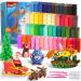 Modeling Clay - 50 Colors Air Dry Clay  DIY Molding Magic Clay for Slime add ins & Slime Supplies  Kids Toys Set for Boys and Girls A-50 Colors