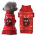 HRTTSY Dog Sweater for Christmas Cartoon Reindeer Pet Cat Winter Knitwear Warm Clothes XS Red Reindeer