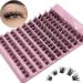 Selawasty 120pcs Lash Clusters DIY Eyelash Extensions Clusters Lashes D Curl Individual Lashes Eyelash Clusters Extensions Wispy Lashes Cluster DIY at Home (S10-D-8-16MIX)