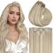 Vivien Extensions real hair clip in blond extensions clip in real hair ash blonde highlights bleached blond clip in extensions hair extension #16/22 25cm 80g 7PCs 10 inch-80g clip 1-1 CP p #16/22