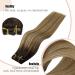 FSHINE 50cm Balayage Clip-In Hair Extensions - Medium Brown & Platinum Blonde Real Hair (120g 7 Pieces) for Women - Buy Online on GoSupps.com