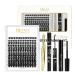 QUEWEL 144 PCS DIY eyelash extensions set cluster eyelash applicator tool Super hold cluster eyelash glue and sealing for DIY eyelash extensions (Qu-H-DH-05) 1 piece (1 Pack) FDDE-Qu-DH-05