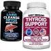 Saint Mingiano Thyroid Support Supplement 120 Capsules - with - Liver Cleanse Detox & Repair - 21 Day Cleanse