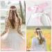 WLLHYF 4Pcs Tassel Ribbon Hair Clips Silky Satin Bows Hair Barrettes Long Tail Bowknot Ponytail Holder Metal Slides Claw Hair Valentine's Day Accessories for Women Girls Kids White+Pink - Buy Online on GoSupps.com