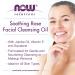 Now Foods Soothing Rose Facial Cleansing Oil 4 oz | Gentle Makeup Remover & Hydrating Cleanser - Buy Online on GoSupps.com