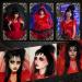 PORSMEER Black Gothic Bride Wig for Lydia Long Cosplay Wig With Hair Bun for Women Halloween Party California Fancy dress Lydia Wig - Buy Online on GoSupps.com