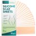 Silicone Scar Sheets Professional Silicone Tape for Scars(16 pads-5.9 x 1.6 ) Silicone Scar Tape Scar Removal Sheets Silicone Scar Strips for Surgical Scars C-Section Surgery Burn Keloid Acne