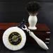 Premium 3 Edge Shaving Razor Kit - Black Badger Hair Brush & Soap in Handmade Wooden Box | Perfect Gift for Men - Buy Online on GoSupps.com