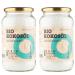 Organic coconut oil Coconativo - 2x1000ml (1l) - organic coconut fat coconut oil premium native cold -pressed raw food quality pure for cooking roasting and baking for hair and skin coconut 1 l (2 pack)