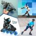 XinoSports Kids Adjustable LED Inline Skates - Black Youth Big Kid Large 5-8 - Indoor & Outdoor Roller Blades with Illuminating Wheels - Buy Online on GoSupps.com