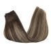 GOO GOO Halo Hair Extensions Human Hair Ombre Chocolate Brown to Honey Blonde 14 - 70g, Real Hairpiece with Invisible Fish Line - Straight, 4/26/4 - Buy Online on GoSupps.com
