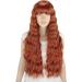 YEESHEDO Auburn Long Hair Wig for Women - Natural Curly Wavy Synthetic Fringe Red Wig - 28 Inches for Party, Cosplay or Daily Wear - Buy Online on GoSupps.com