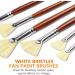 DUGATO Artist Fan Paint Brush Set - 7 Anti-Shedding White Hog Bristle Brushes for Acrylic, Watercolor, Oil Painting - Long Wooden Handle for Comfort - Buy Online on GoSupps.com