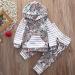 TMEOG Baby Hooded Sweatshirt and Pants Set - Grey Floral | 6-12 Months - Buy Online on GoSupps.com