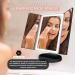 Beautyworks Backlit Makeup Vanity Mirror - 36 LED Lights, Touch-Screen Control, Tri-Fold, 1/2/3X Magnification, Portable HD Cosmetic Mirror (Midnight Black) - 3x Magnification - Buy Online on GoSupps.com