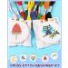 Pllieay Kids Cross Stitch Kit | 6 Patterns, 2 Hoops, 12 Skeins | Beginner Needlepoint Starter Set with Instructions - Buy Online on GoSupps.com