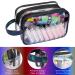 Large Clear Makeup Bag | 2 Layer Portable Organizer | Water-Resistant PVC Travel Pouch | Laser Cosmetic Bag for Women (Black) - Buy Online on GoSupps.com