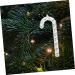 Yardenfun 2pcs Christmas Cane Plastic Playes Christmas Crutch Props Festival Adornment Lollipop Tree Indoor Silver 26x10.5x2.5cm - Buy Online on GoSupps.com