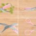 Professional Precision Trimmer Eyebrow Scissors with Comb Eyelashes Hair Remover Cutting Scissors Beauty Tool for Men Women (Pink) - Buy Online on GoSupps.com