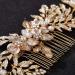 SWEETV Handmade Rhinestone Bridal Hair Comb Clip - Gold Wedding Hair Accessories - Buy Online on GoSupps.com
