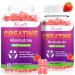 2 Pack Creatine Monohydrate Gummies 5g for Women & Men Sugar Free Vegan Creatine Supplement for Build Muscles Increase Energy & Strength Natural Strawberry Flavor 120 Count Strawberry 60 Count (Pack of 2)