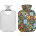 Mexican Talavera Tile Heat Bottle - 1L Hot Water Bottle for Pain Relief & Water Heating Pillows - Buy Online on GoSupps.com