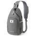 Skysper breast pocket light sling bag men small shoulder backpacks waterproof crossbody pack shoulder bag for hiking outdoor trip urbanx7 dark gray