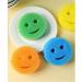 Smiley Face Cleaning Sponge Rub Honeycomb Sponge Home Kitchen Dish Washer Yellow - Soft - Buy Online on GoSupps.com