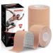 Kinesiology Tape Precut (3 Rolls) Pain Relief Adhesive for Muscles Shin Splints Ankle Neck Knee & Shoulder Promotes Recovery & Providing Support 2" x 19.7 Feet per Roll Total 72 Precut Strips Beige